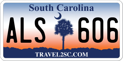 SC license plate ALS606