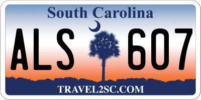 SC license plate ALS607
