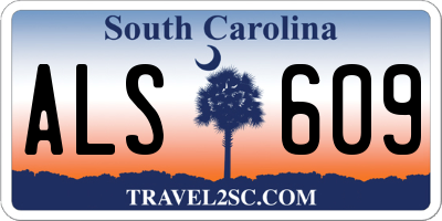 SC license plate ALS609