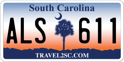 SC license plate ALS611