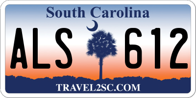 SC license plate ALS612