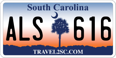 SC license plate ALS616