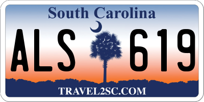 SC license plate ALS619