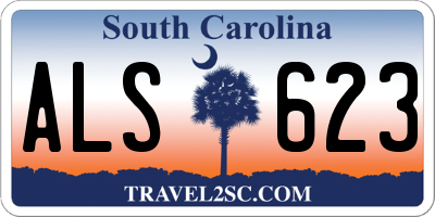 SC license plate ALS623