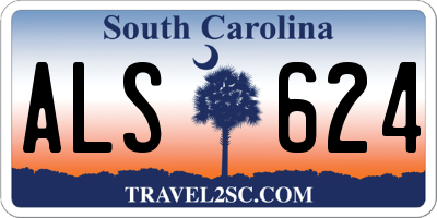 SC license plate ALS624