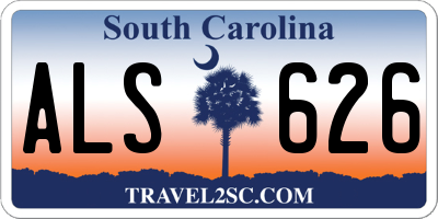 SC license plate ALS626