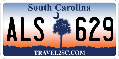 SC license plate ALS629