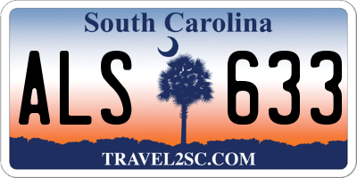 SC license plate ALS633