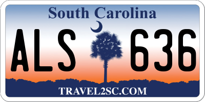 SC license plate ALS636