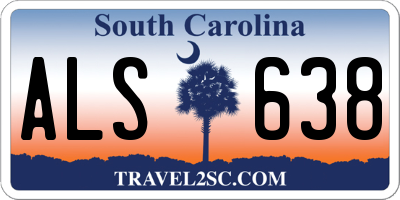 SC license plate ALS638