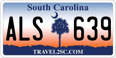 SC license plate ALS639