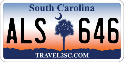 SC license plate ALS646