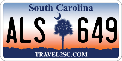 SC license plate ALS649