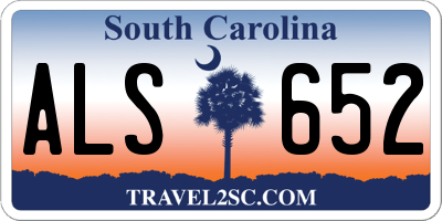 SC license plate ALS652