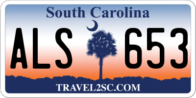 SC license plate ALS653