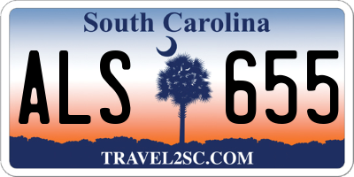 SC license plate ALS655