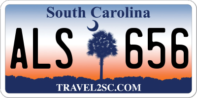 SC license plate ALS656
