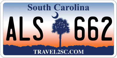 SC license plate ALS662