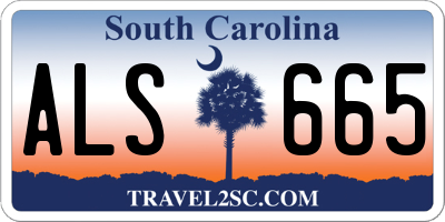 SC license plate ALS665