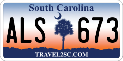 SC license plate ALS673