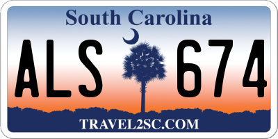 SC license plate ALS674