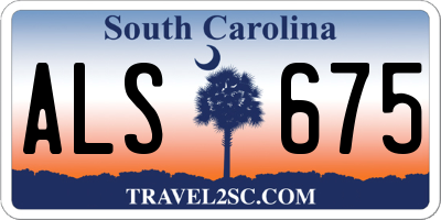 SC license plate ALS675