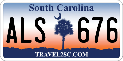 SC license plate ALS676