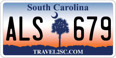 SC license plate ALS679