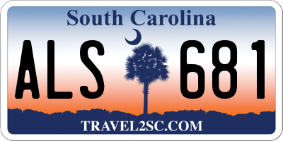 SC license plate ALS681