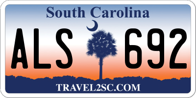 SC license plate ALS692