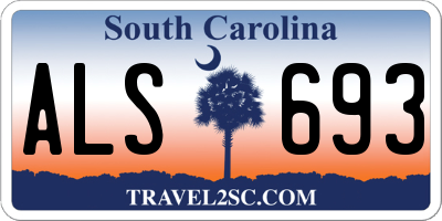 SC license plate ALS693