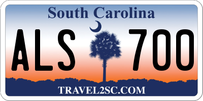 SC license plate ALS700