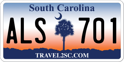 SC license plate ALS701