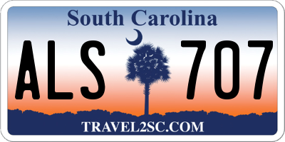 SC license plate ALS707