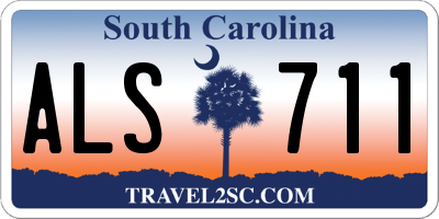 SC license plate ALS711