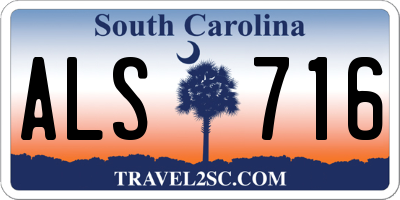 SC license plate ALS716