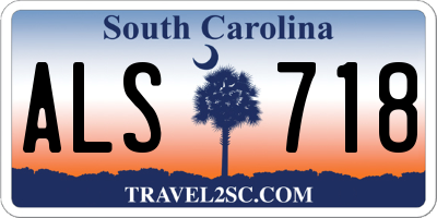 SC license plate ALS718