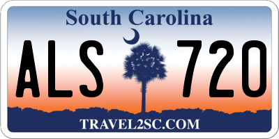 SC license plate ALS720