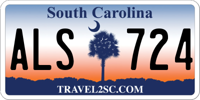 SC license plate ALS724