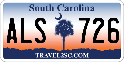 SC license plate ALS726