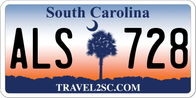 SC license plate ALS728