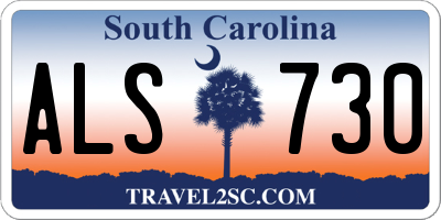 SC license plate ALS730