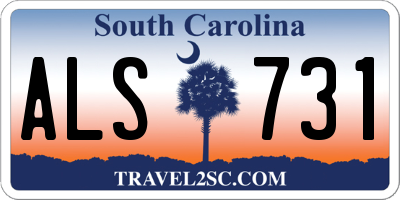 SC license plate ALS731