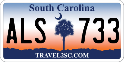 SC license plate ALS733