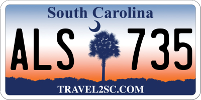 SC license plate ALS735