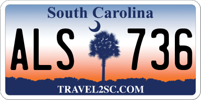 SC license plate ALS736