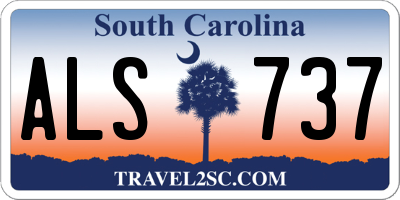 SC license plate ALS737