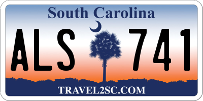 SC license plate ALS741