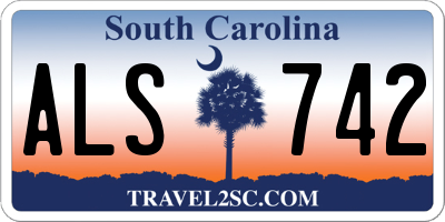 SC license plate ALS742