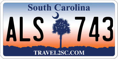 SC license plate ALS743